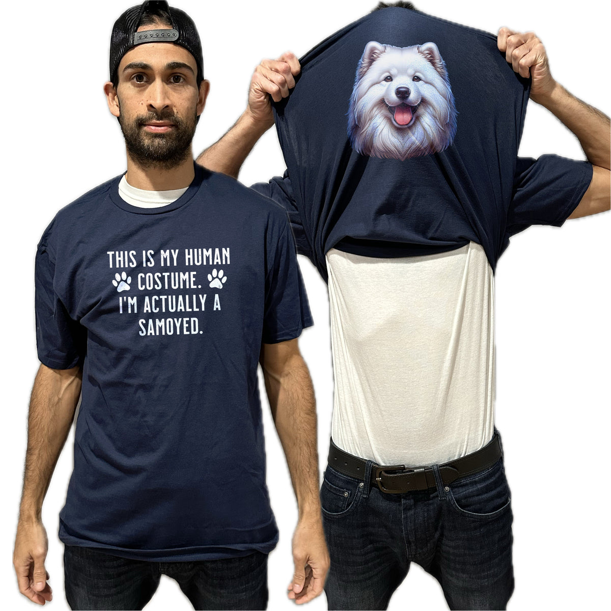 I'm Really A Samoyed Flip Shirt - Funny Dog Owner T-Shirt Flip Tee