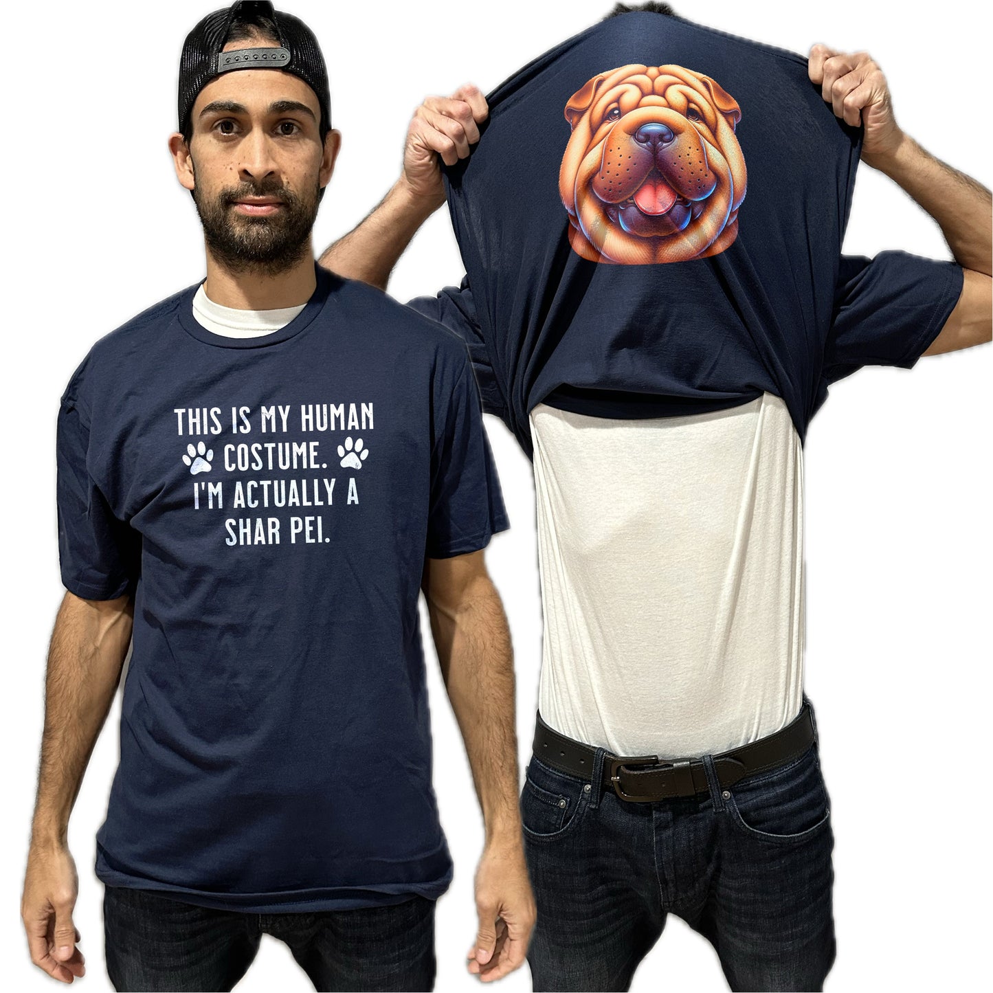 I'm Really A Shar Pei Flip Shirt - Funny Dog Owner T-Shirt Flip Tee