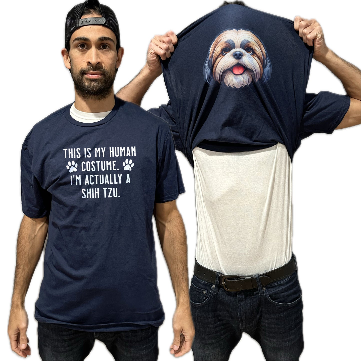 I'm Really A Shih Tzu Flip Shirt - Funny Dog Owner T-Shirt Flip Tee